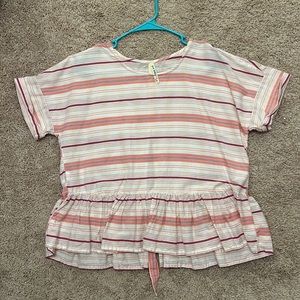 Tie back short sleeve top